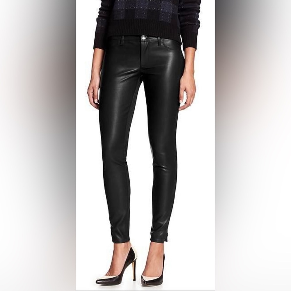 Women’s Faux Leather Skinny Pants. Banana Republic Factory.